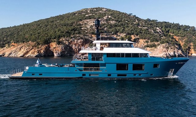 Dunya Yachts 47M expedition charter yacht KING BENJI pride of place at YCM Explorer Awards in Monaco